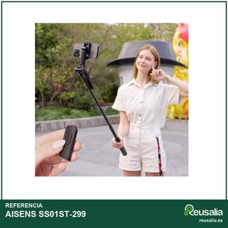 AISENS trípode selfie mando bluetooth versátil