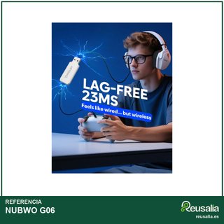 NUBWO G06 auriculares gaming inalámbricos sonido