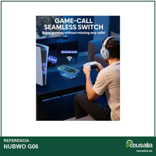 NUBWO G06 auriculares gaming inalámbricos sonido