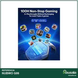 NUBWO G06 auriculares gaming inalámbricos sonido