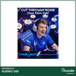 NUBWO G06 auriculares gaming inalámbricos sonido