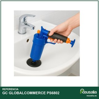 Desatascador aire comprimido con 4 adaptadores