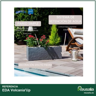 EDA Volcania'Up jardinera 57L efecto piedra