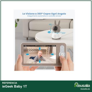 - ieGeek Baby 1T monitor bebé 2 cámaras 2K