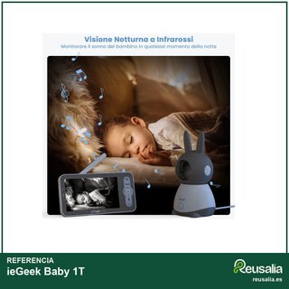 - ieGeek Baby 1T monitor bebé 2 cámaras 2K