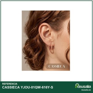 CASSIECA pendientes aro retorcido plata 925