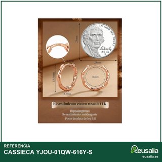 CASSIECA pendientes aro retorcido plata 925