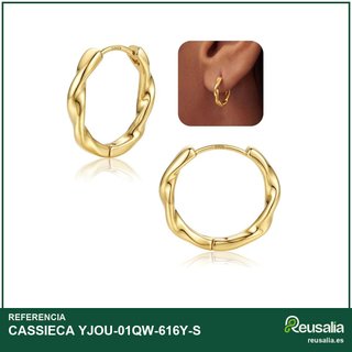 CASSIECA pendientes aro retorcido plata 925