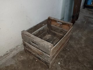 Caja de madera rústica para fruta