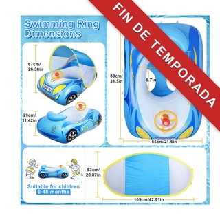 GOHHME flotador bebé coche con asiento