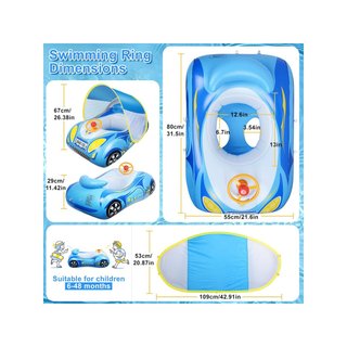 GOHHME flotador bebé coche con asiento