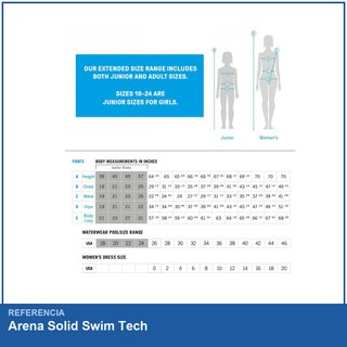 Arena Solid Swim Tech bañador mujer
