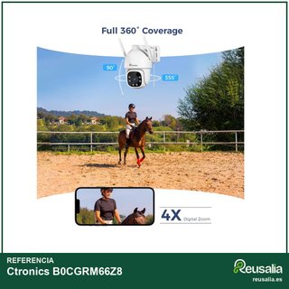 Ctronics cámara vigilancia exterior sim