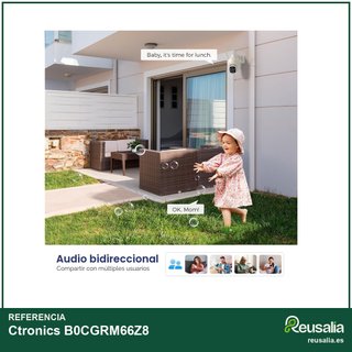 Ctronics cámara vigilancia exterior sim