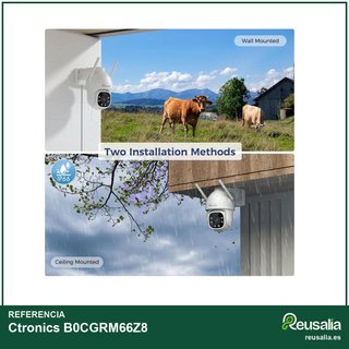 Ctronics cámara vigilancia exterior sim