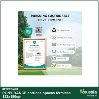 PONY DANCE cortinas opacas térmicas 132x180cm