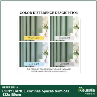 PONY DANCE cortinas opacas térmicas 132x180cm