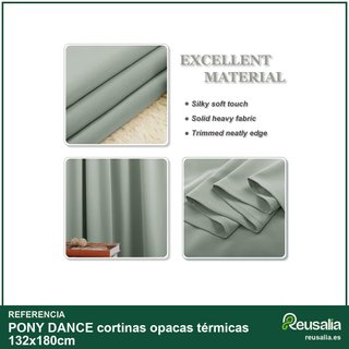 PONY DANCE cortinas opacas térmicas 132x180cm