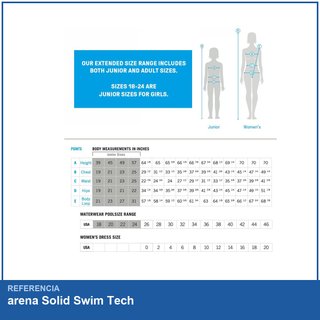 Arena Solid Swim Tech bañador mujer