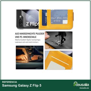 Samsung Galaxy Z Flip 5 Funda piel cartera