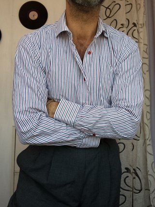Camicia Sartoriale Italiana Cotone Righe slim fit