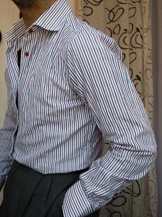 Camicia Sartoriale Italiana Cotone Righe slim fit
