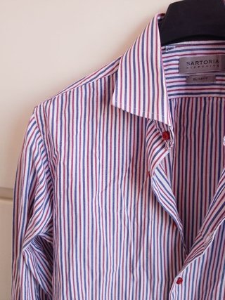 Camicia Sartoriale Italiana Cotone Righe slim fit