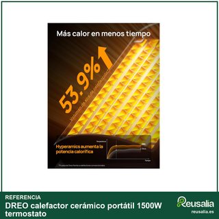 DREO calefactor cerámico portátil 1500W termostato