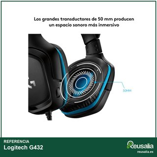 Logitech G432 auriculares gaming sonido envolvente