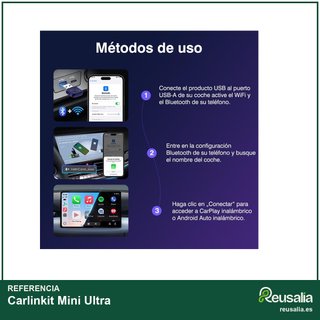 Carlinkit Mini Ultra adaptador inalámbrico CarPlay