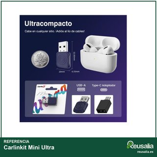 Carlinkit Mini Ultra adaptador inalámbrico CarPlay