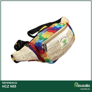 Riñonera Hippie Nepal algodón 3 bolsillos