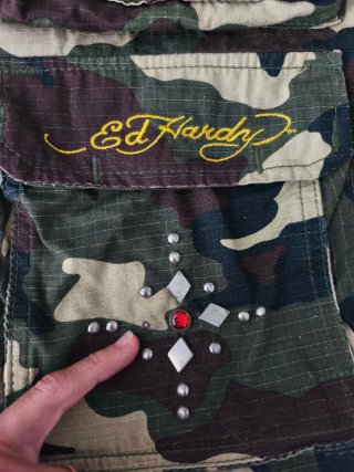 Bolso Ed Hardy Camuflaje con Parches