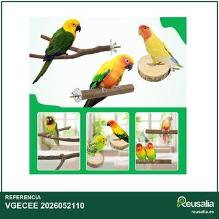 VGECEE perchas madera natural para pájaros