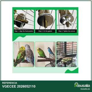 VGECEE perchas madera natural para pájaros