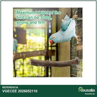 VGECEE perchas madera natural para pájaros