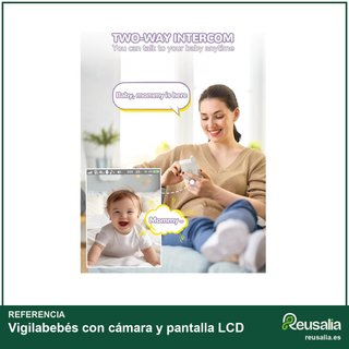 Vigilabebés con cámara y pantalla LCD