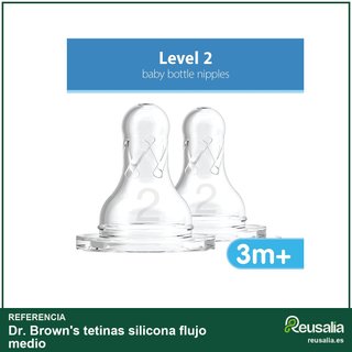 Dr. Brown's tetinas silicona flujo medio