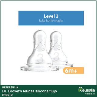 Dr. Brown's tetinas silicona flujo medio