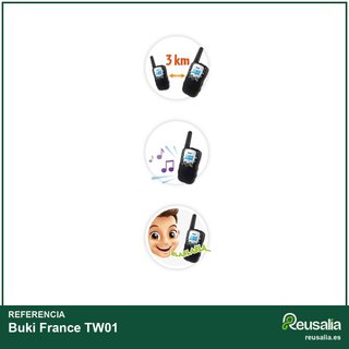 Buki France TW01 walkie talkie 8 canales