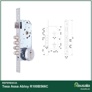 Tesa Assa Abloy R100B566C cerradura seguridad
