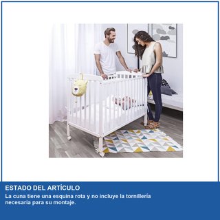 - Asalvo 12371 cuna madera haya regulable ruedas