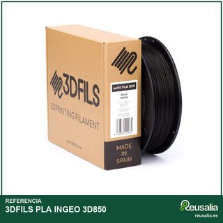 3DFILS filamento PLA negro impresión 3D