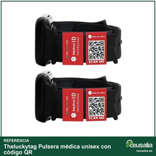 Pulsera médica unisex con código QR