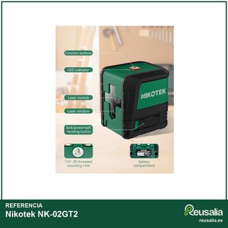 Nikotek nivel láser verde autonivelante trípode