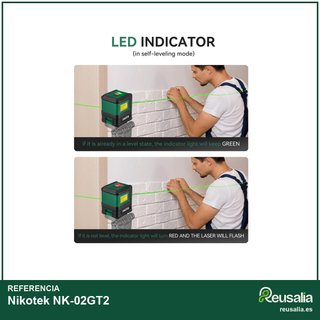Nikotek nivel láser verde autonivelante trípode