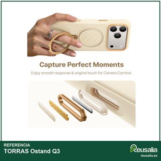 TORRAS Ostand funda silicona iPhone 17 Pro Max