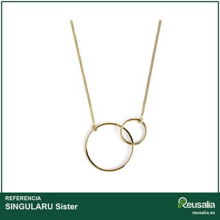 Singularu collar Sister plata ley aros