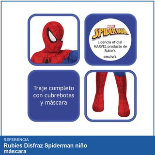 Rubies Disfraz Spiderman niño máscara