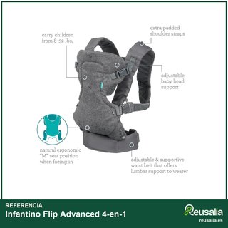 Infantino Flip Advanced 4-en-1 mochila portabebé